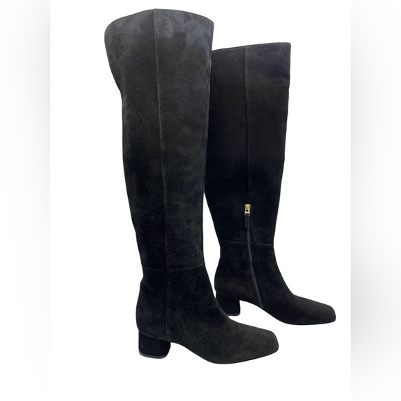 Diane B made in Italy black suede knee high boots size 36 - Picture 1 of 17